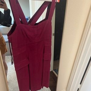 Anthropologie HD Magenta Corduroy Dress